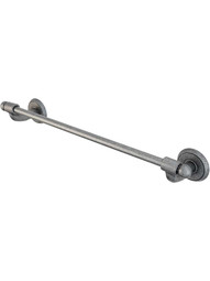 18 inch Wrought-Steel Towel Bar with Classic Rosettes in Antique Steel.